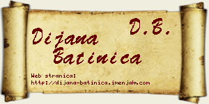 Dijana Batinica vizit kartica